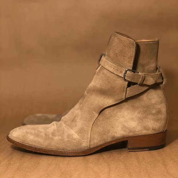COPY - Saint Laurent - mens WYATT JODHPUR BOOTS IN SUEDE - Picture 1 of 7
